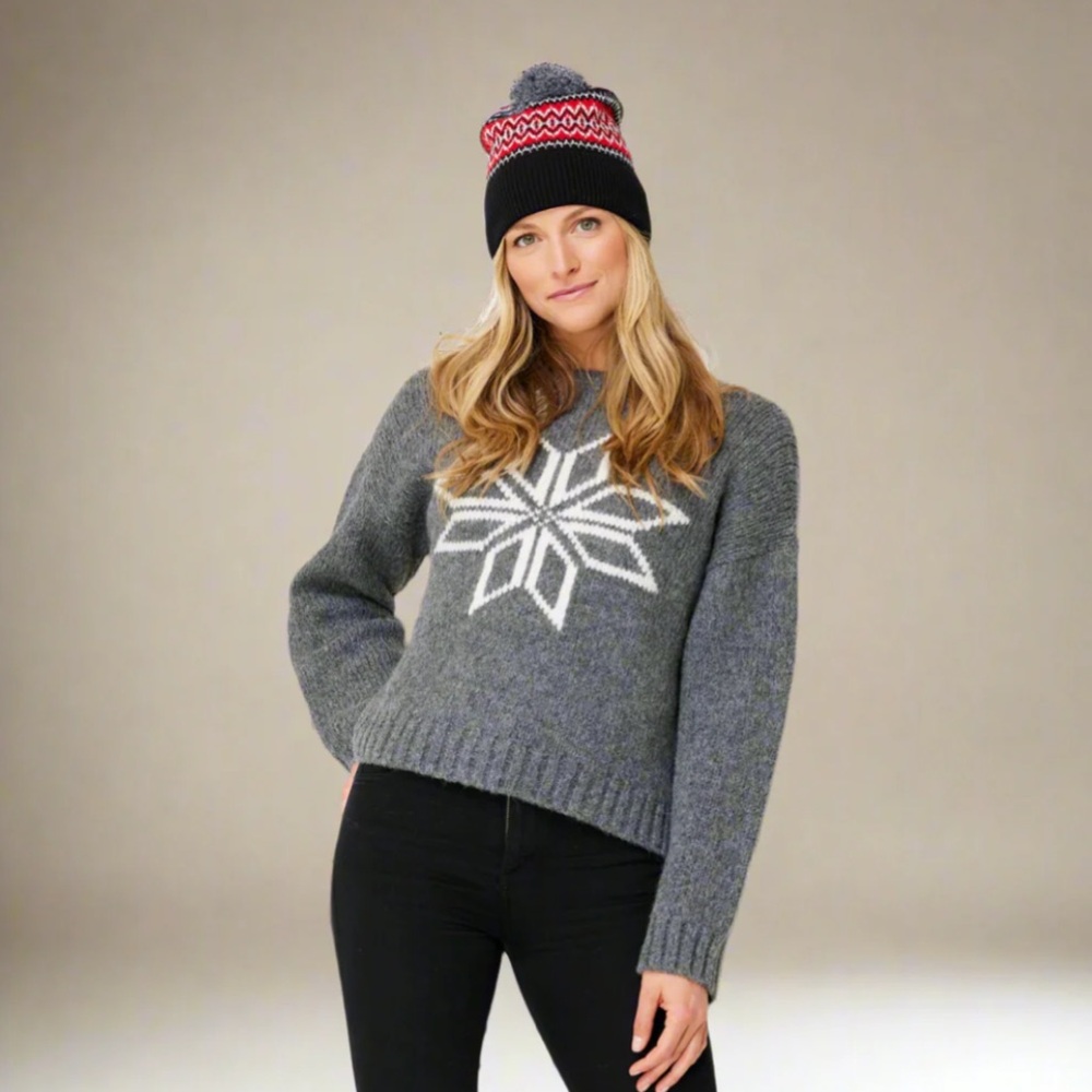 Krimson Klover Snowflake Pullover Alpaca Sweater